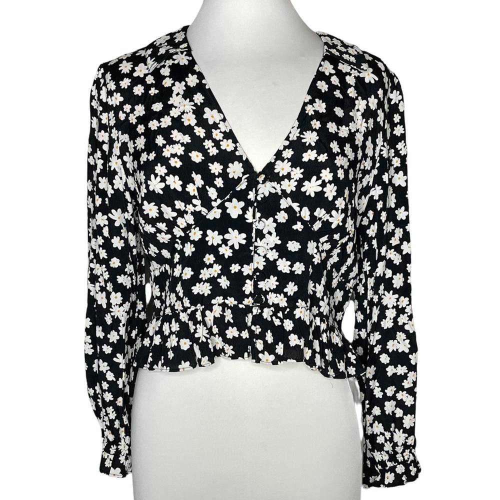 ASOS Gorgeous Floral Cropped Blouse Sz 10